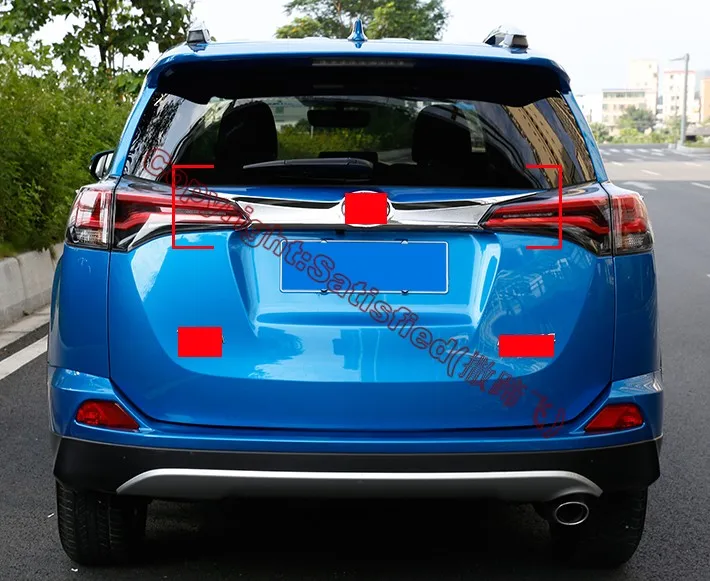 Для Toyota RAV4 2016 2017 ABS Хромированная Крышка для багажника Накладка|trim cover|trunk lid trimtrim