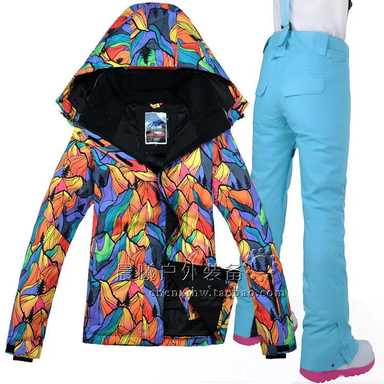 Куртка GSOU для катания на лыжах штаны ветрозащитная водонепроницаемая Спортивная