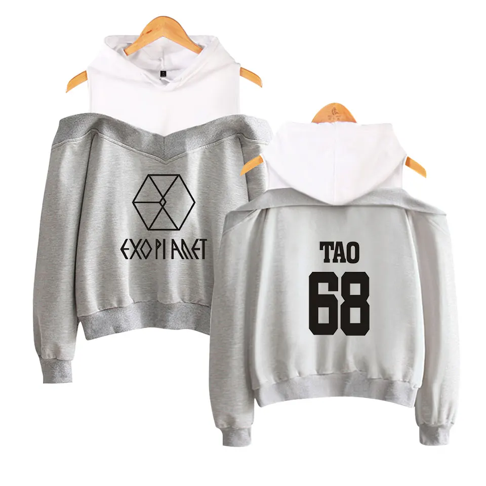 2018 Новый Kpop EXO LU HAN SE HUN KAI овердоза толстовки женские Harajuku модные повседневные