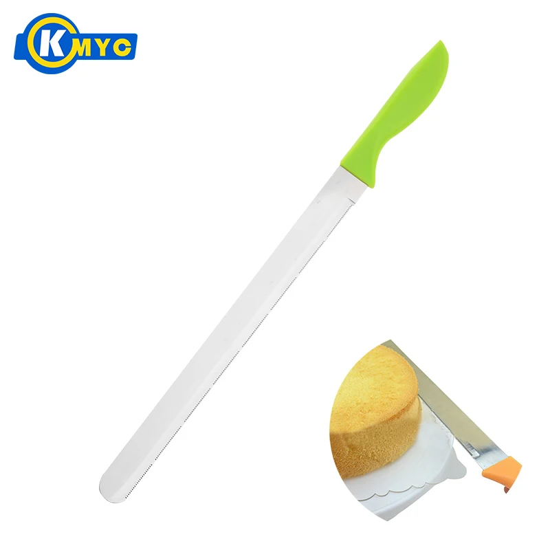 KMYC10/12 дюймов зигзаг в форме кремовый из нержавеющей стали масло шпатель для теста