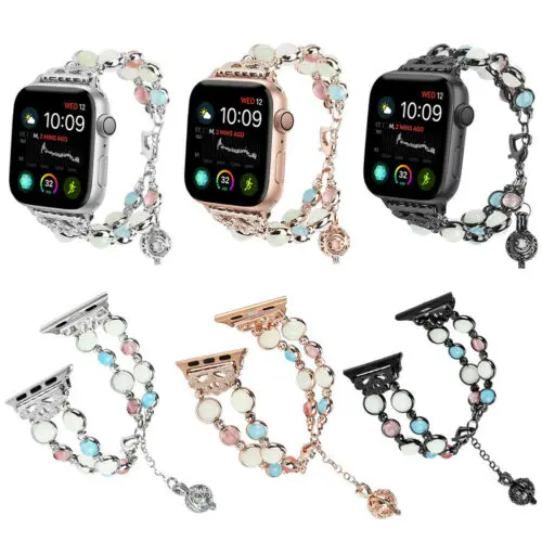 Регулируемый браслет ремешок для часов ночник светящийся жемчуг Apple Watch iWatch1 2 3 4