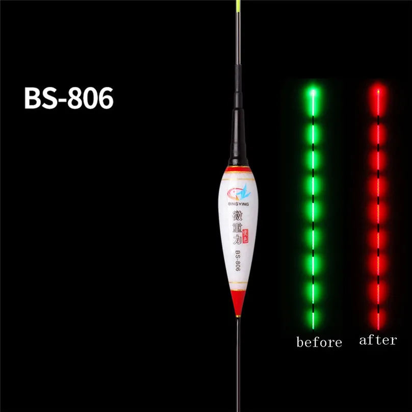 Умный поплавок для рыбалки ночной светящийся с кнопкой батарея поплавки
