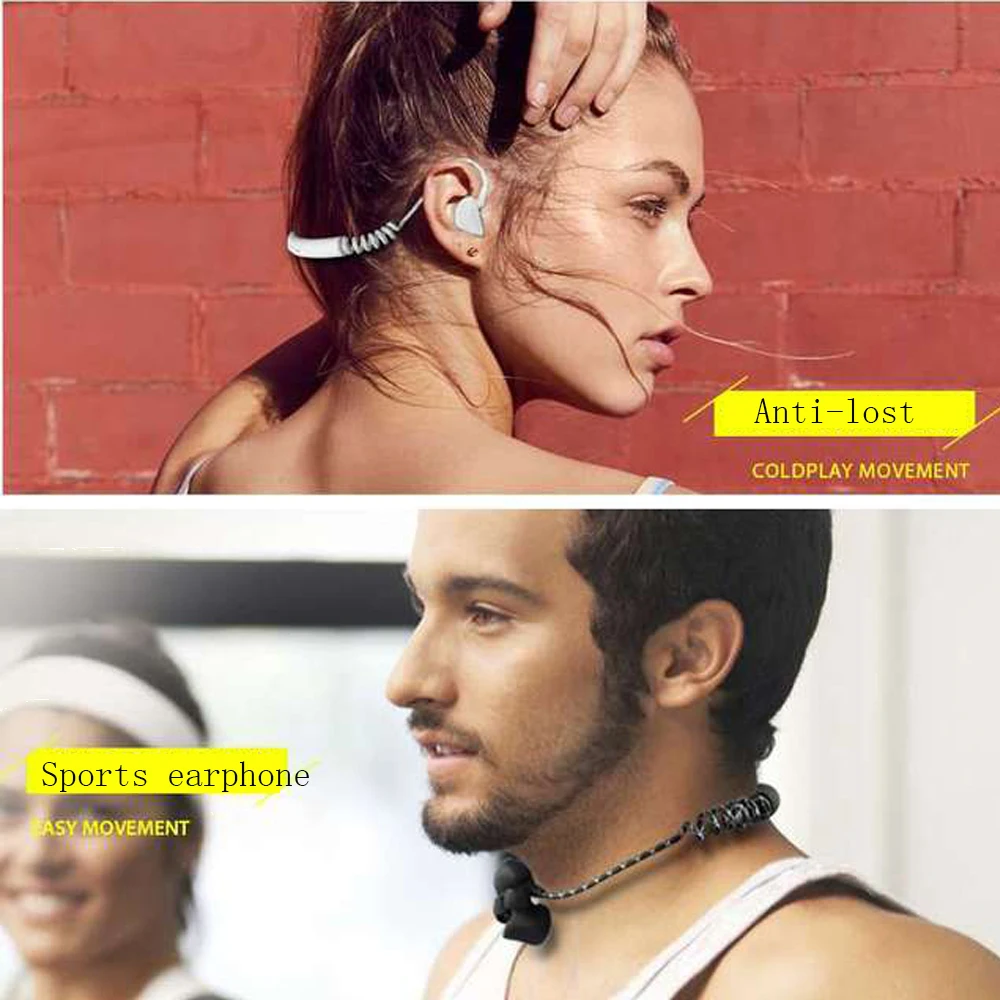 Беспроводные наушники Bluetooth Шейным блютуз Беспроводной Спорт гарнитура в ухо