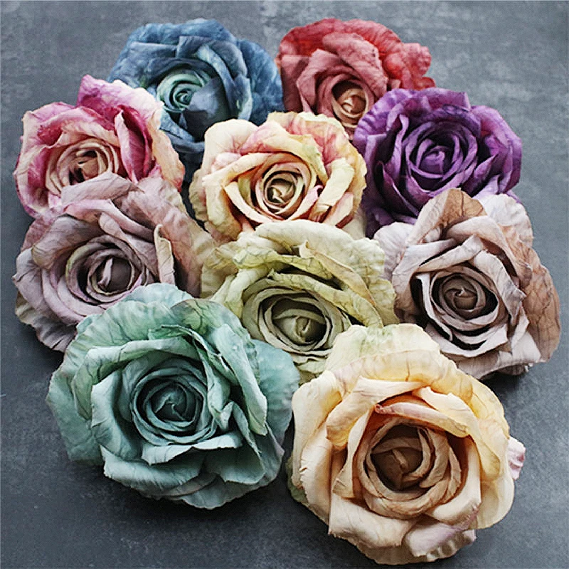 

10pcs Blooming Peony Silk Artificial Flower for Wedding Party Home Room Decoration Marriage Shoe Hats Accessories Handmade Craft