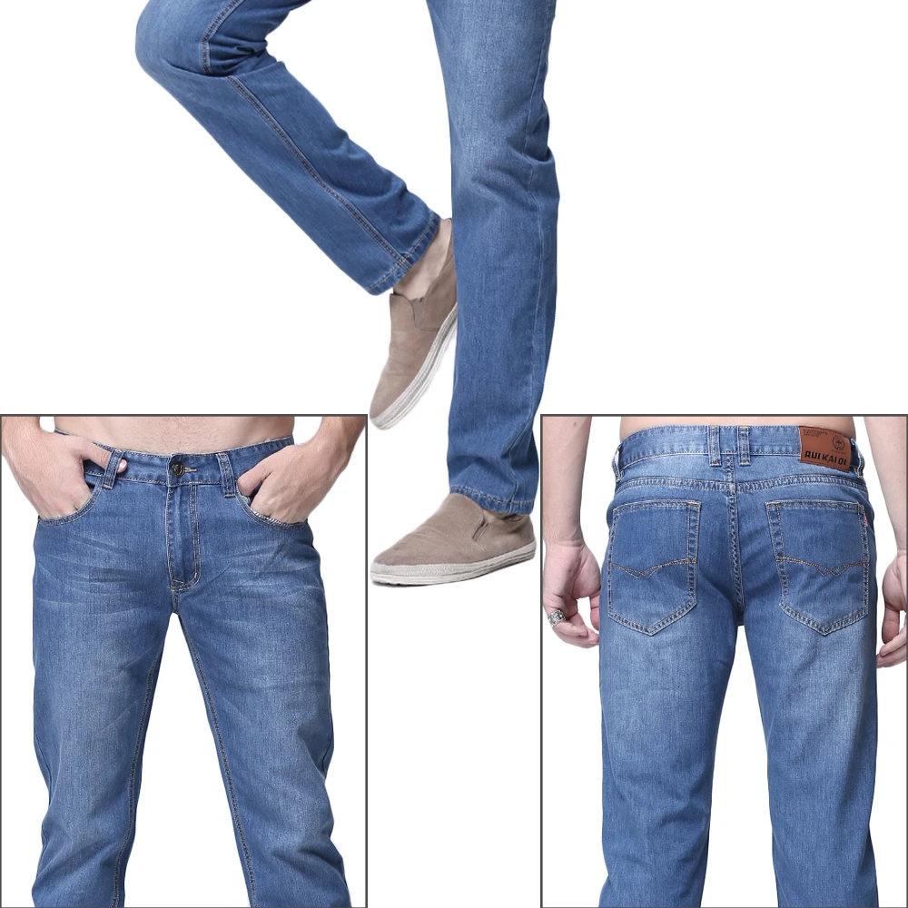 Акция ограниченная серия мужские 2019 деловые тонкие джинсы летние хит продаж