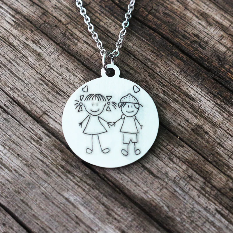 High quality stainless steel couple necklace girl and boy pendant Wedding gif jewelry | Necklace