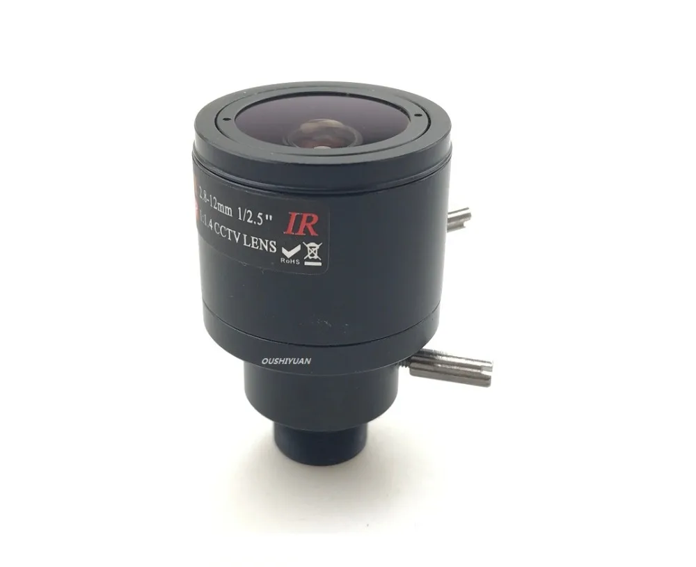 HD 3,0 мегапиксельная фиксированная диафрагма M12 HD 2,8-12 мм варифокальный CCTV IR HD объектив 1/2. " F1: 1,4 ручная фокусировка угол обзора 90~ 28 градусов