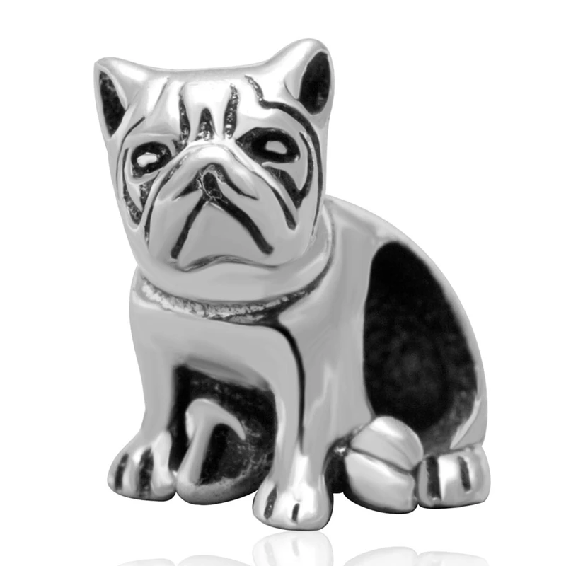 Sitting Dog Charm Sambaah прекрасные милые Различные Подвеска-талисман в виде собаки 925 пробы Серебряный Щенок Скотти Doggi шарики для Pandora животных DIY браслет - Цвет: Sitting Dog Charm