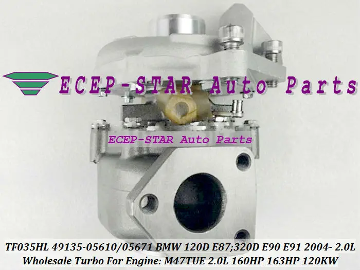 Турбо TF035HL 49135-05610 49135-05620 49135-05671 4913505671 для BMW 120D E87 2004-07 320D E90 E91 05-07 m47te л л.с. кВт |