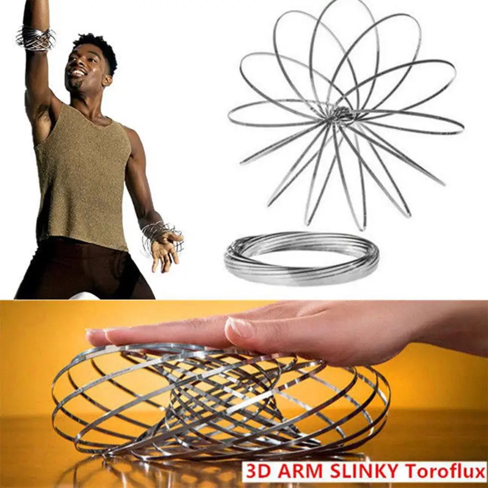 3D Arm Slinky Toroflux антистресс шутки из металла Непоседа взрослые игрушки забавные