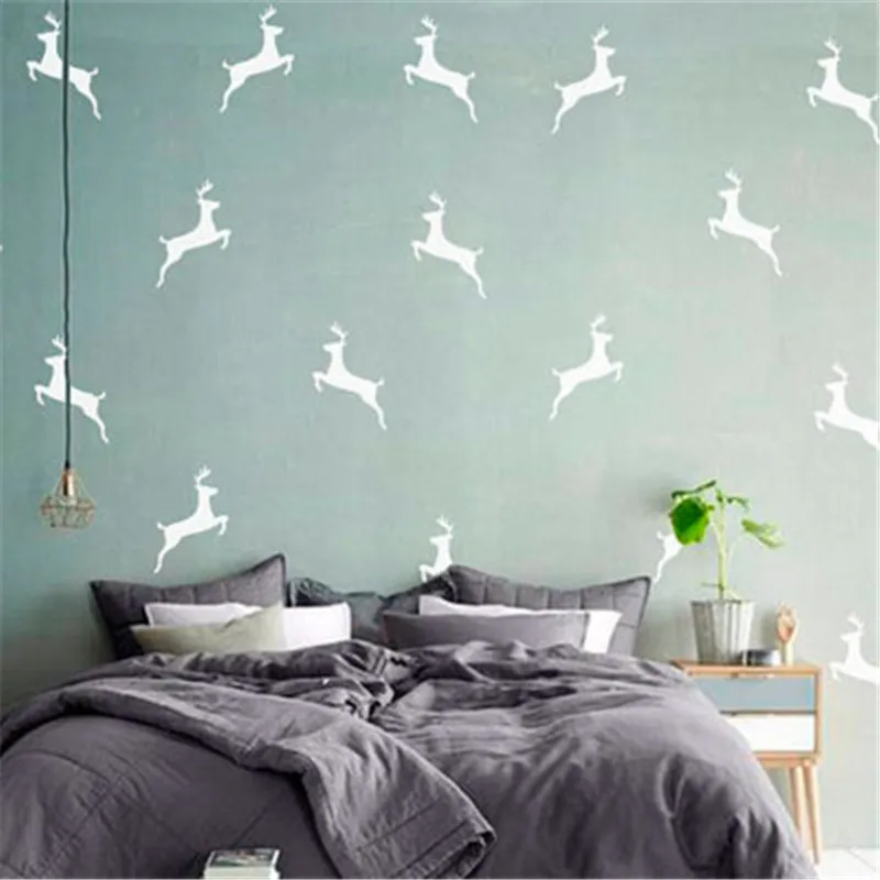 Милый стикер на стену в виде оленя для детской комнаты детская комната