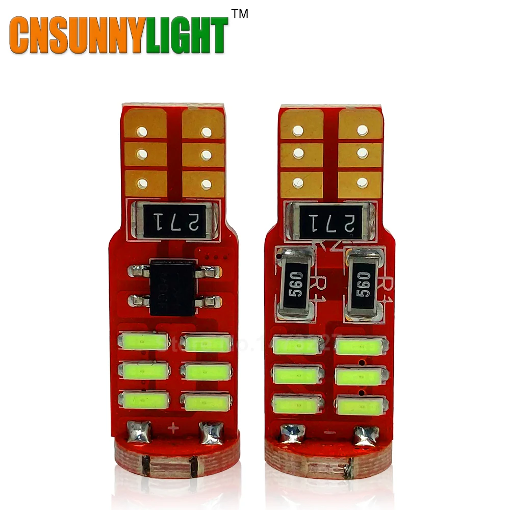 CNSUNNYLIGHT Canbus T10 W5W 4014 15SMD SMD светодиодсветодиодный лампа высокой мощности для