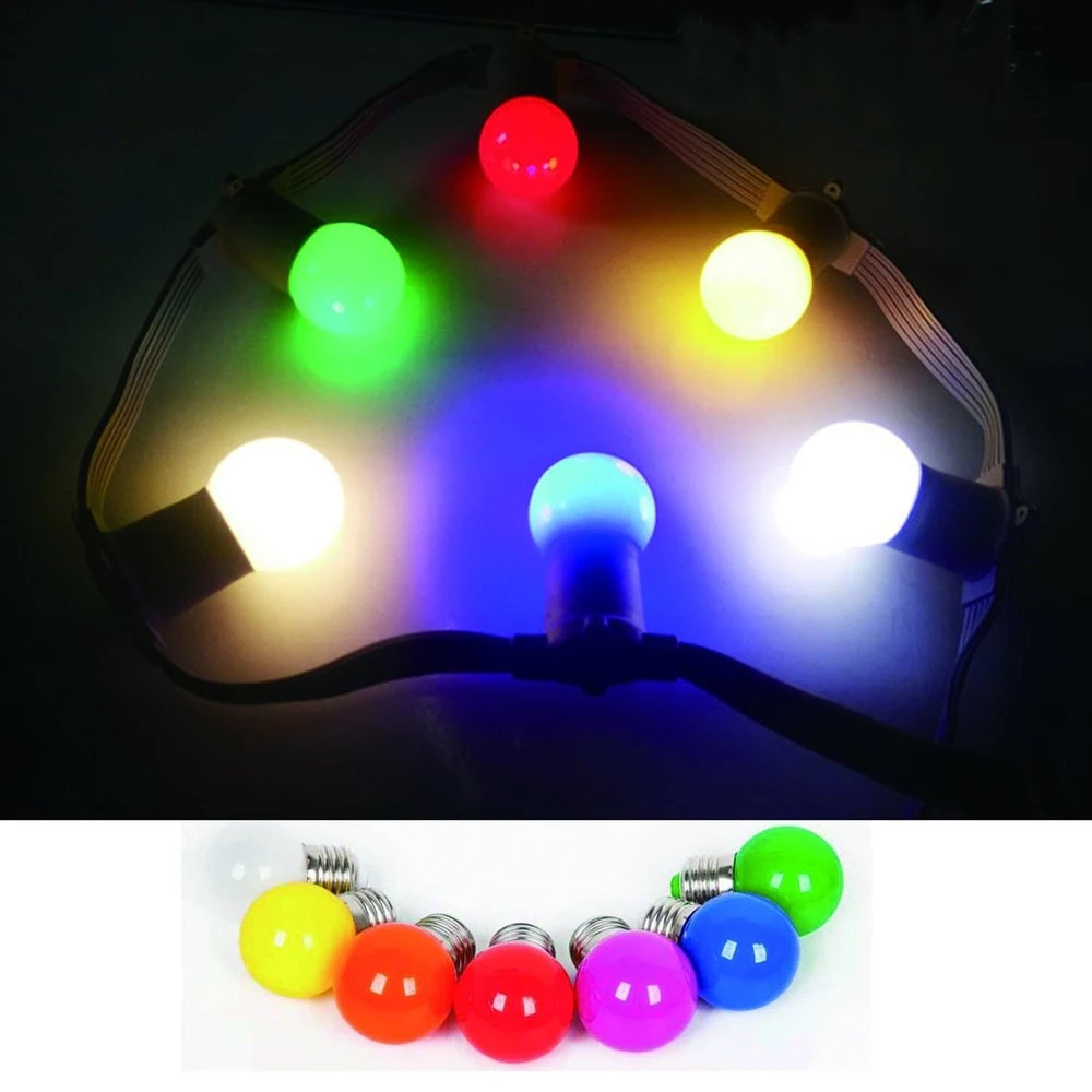 20 шт. светодиодные лампы E27 220 В G45 цветные RGB SMD 2835|Светодиодные и трубки| |
