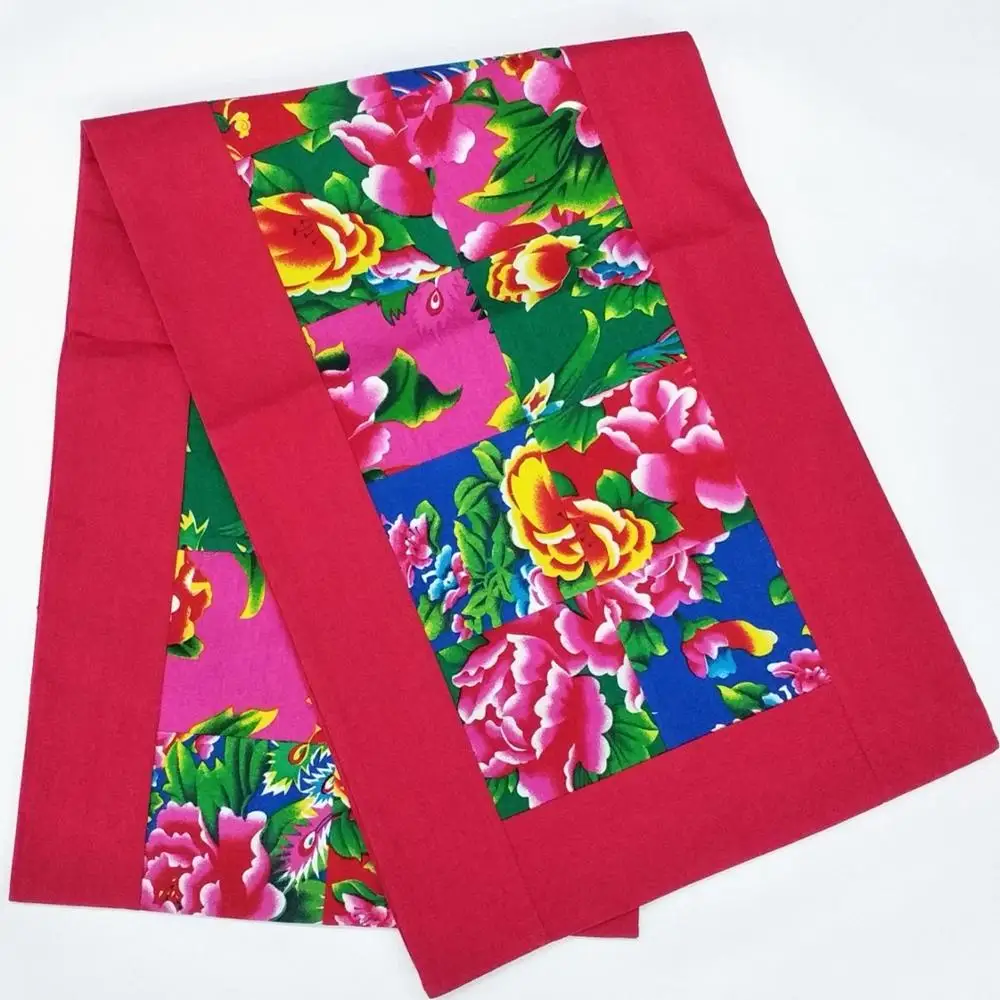 Новые экзотические китайские Классические настольные флаги с цветочным принтом