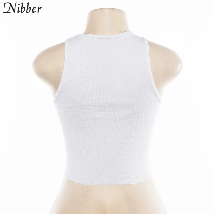 Nibber милый Ангел печати белый кроп-Топ летняя футболка Женские camis модные Базовые Футболки без рукавов Женские повседневные топы на бретелях