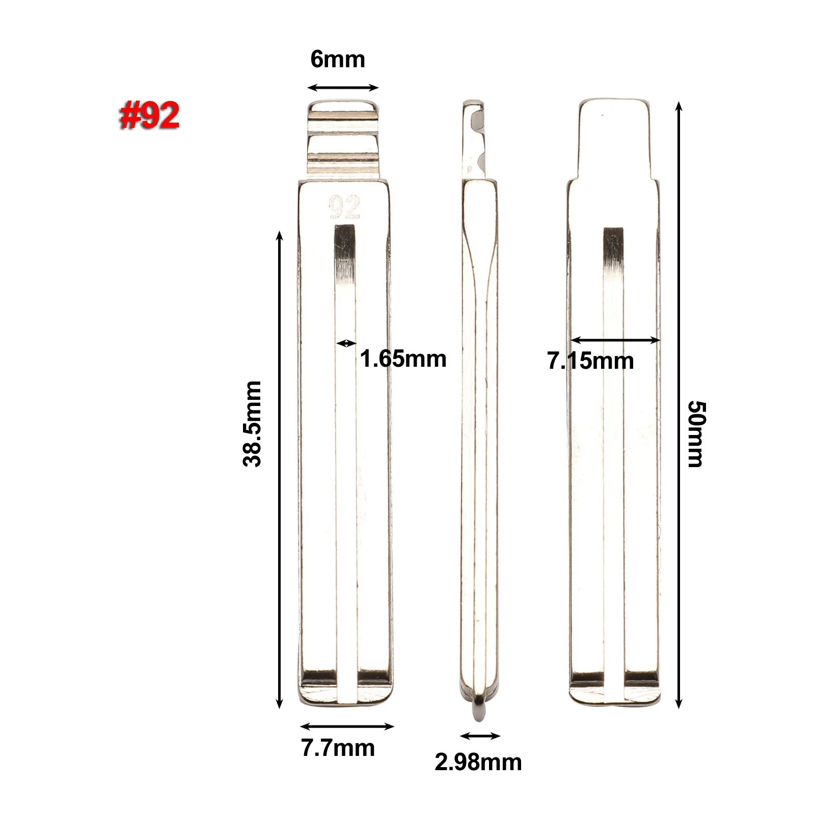 No.92 Jingyuqin 15X HY20 TOY40 пустой для Kia Spotage RIO K2 K3 K5 для hyundai Verna I30 IX35 HB20 Sonata Elantra флип KD ключ для автомобиля - Цвет: No.92