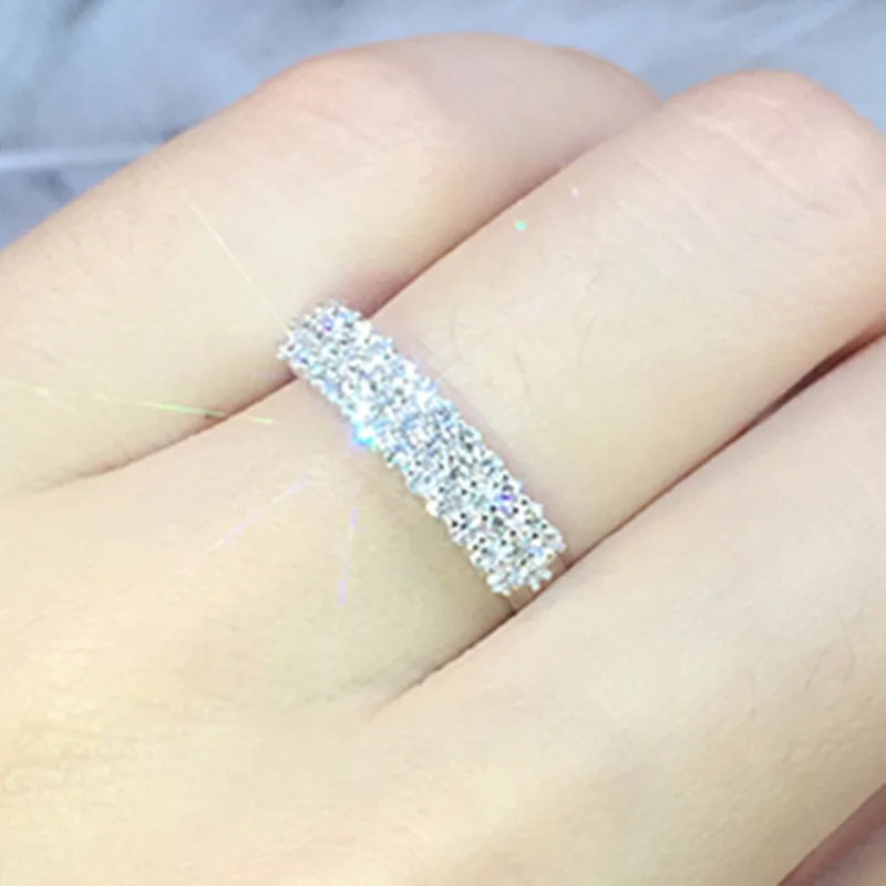100% 18K 750Au золото Муассанит бриллиантовое кольцо D Цвет VVS с национальным
