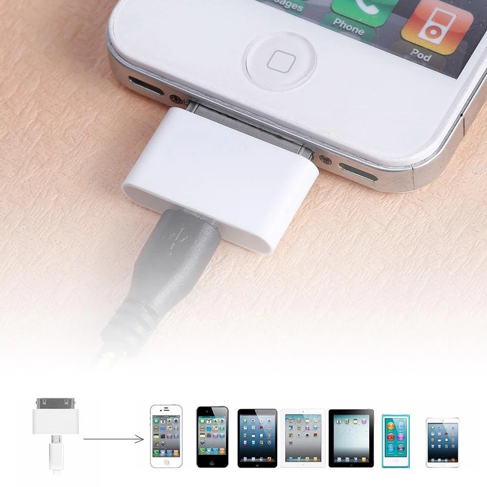 NYFundas микро usb 30 контактный переходник с женским и мужским разъемами для apple iphone 4 4s
