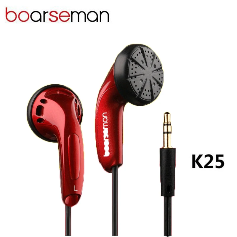 

Boarseman K25 In-ear Earphone Hifi Music Headset Flat Head Noise Cancelling EarBuds 3.5mm Bass Stereo for phone auriculares