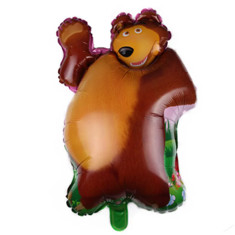 E July Forest прекрасный Ma sa& bear вечерние воздушные шары персонажа из мультфильма Маша Фольга воздушные шары на день рождения вечерние украшения детские игрушки - Цвет: E