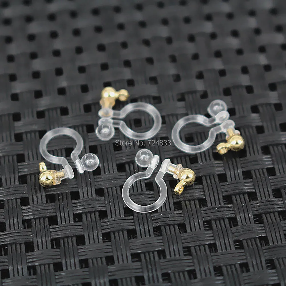 Серьги из нержавеющей стали без проколов пластиковые прозрачные U-образные