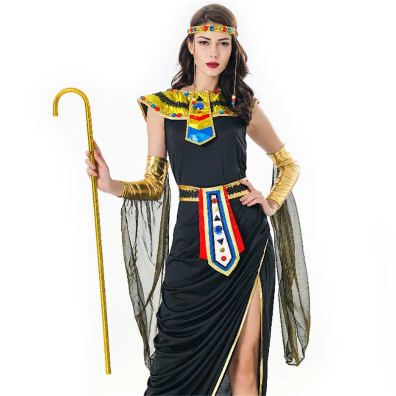 Высокого качества пикантные черные Cleopatral платье для костюмированной вечеринки