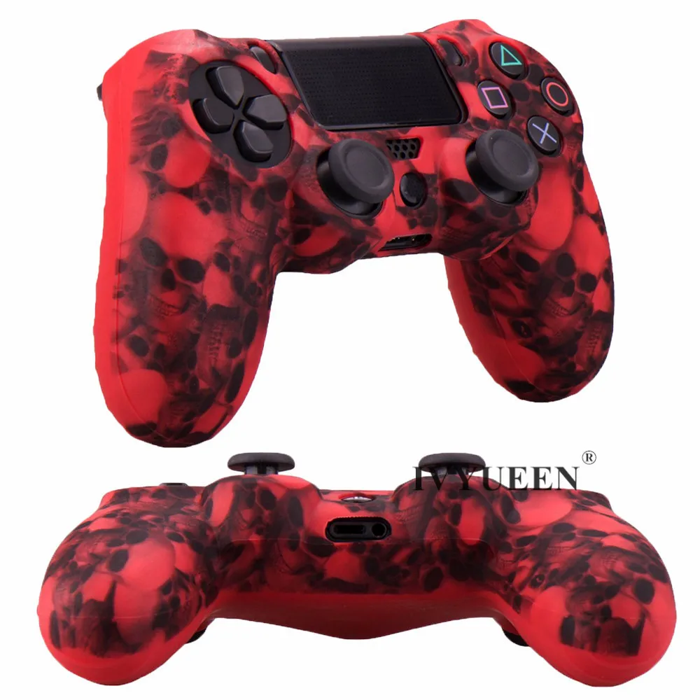 Силиконовый чехол IVYUEEN Ghost Skull с принтом для playstation 4 PS4 Pro для Dualshock 4 Slim с джойстиками