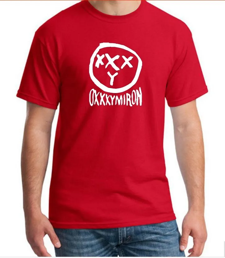 2018 oxxxymiron печати футболка хлопок для отдыха с круглым вырезом и короткими