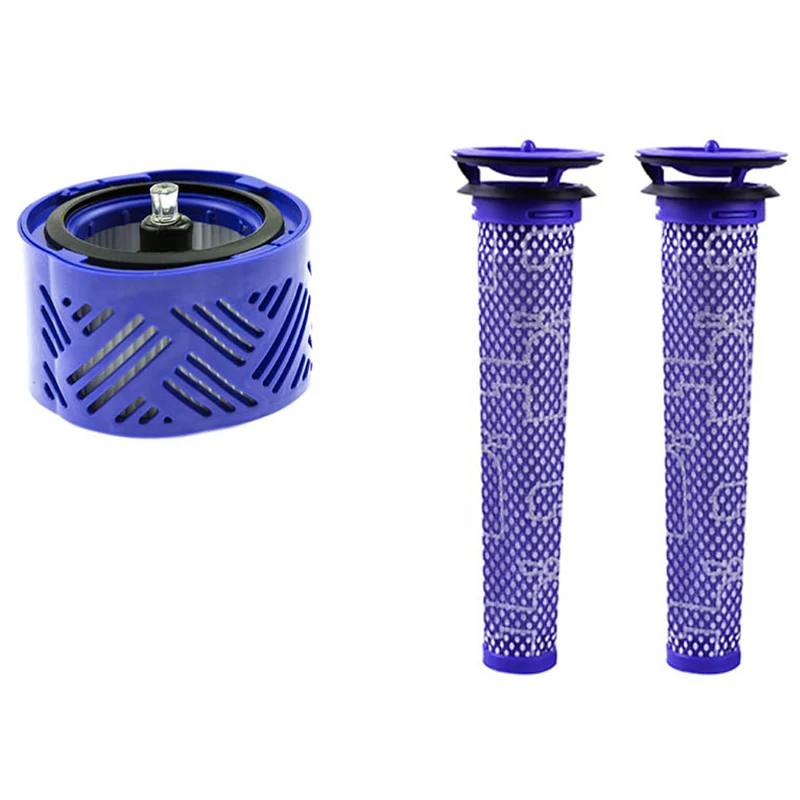 Blue Лучший 2 предфильтра и 1 HEPA фильтр комплект для Dyson V6 абсолютный беспроводной Стик вакуума. Заменяет части#965661-01 и 966741-01 - Цвет: Blue