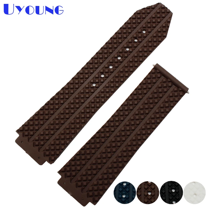 Зернистый силиконовый браслет 25*19 мм резиновый черный белый синий коричневый