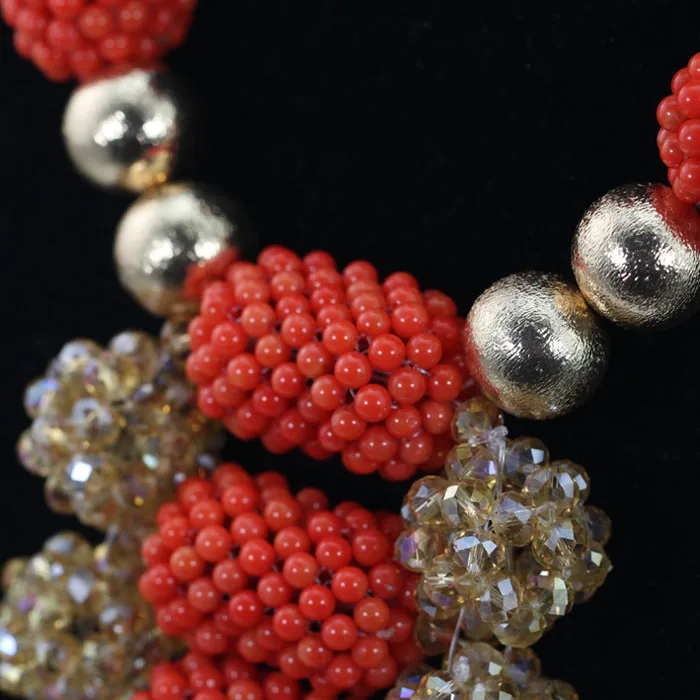 Модные нигерийские коралловые бусы ювелирный набор массивный нагрудник