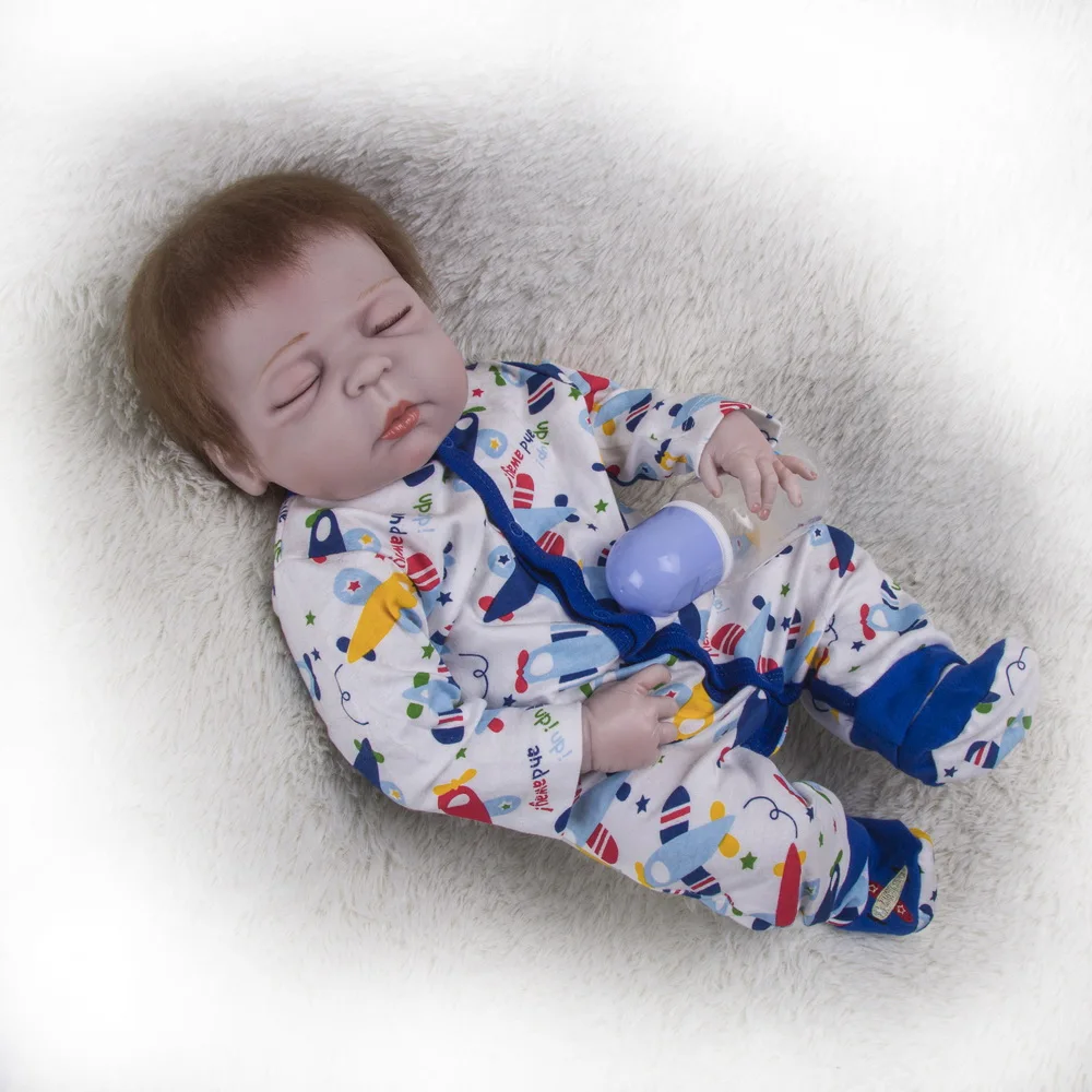 55cm Reborn Baby Dolls Full Silicone Lifelike 22 inch Bebe Realistic Real Boy Kids Doll Birthday and Christmas Gift | Игрушки и хобби