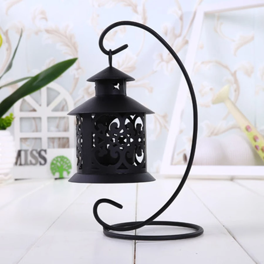 Висячие винтажные пустотелые узоры потертая Сова Teatick Металл Tealight украшение