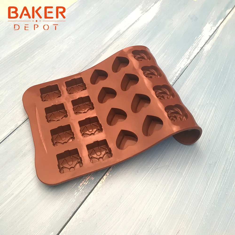 BAKER DEPOT силиконовая форма для шоколада цветка торт украшенная ледяные конфеты jello