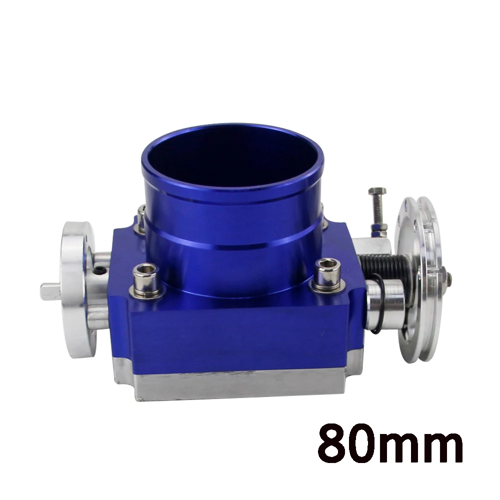 80MM BLUE WLR- 65 мм 70 мм 80 мм 90 мм дроссельной заслонки производительность впускной коллектор Заготовка алюминий высокий поток - Цвет: 80MM BLUE