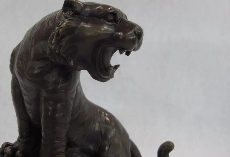 8 Chinese Bronze Copper FengShui Lucky Up The Mountains Year Zodiac Tiger Statue | Дом и сад