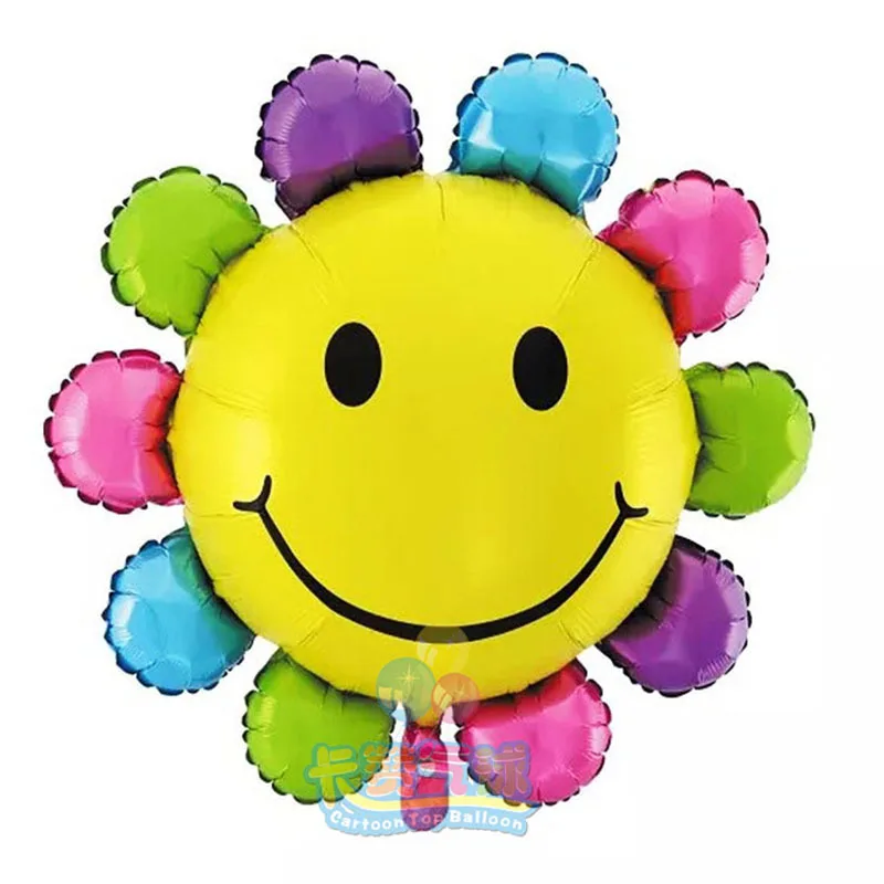 

20pcs/lot colorful sun flower foil balloons hot cartoon ballon birthday festive event & party supplies wedding decoration globos
