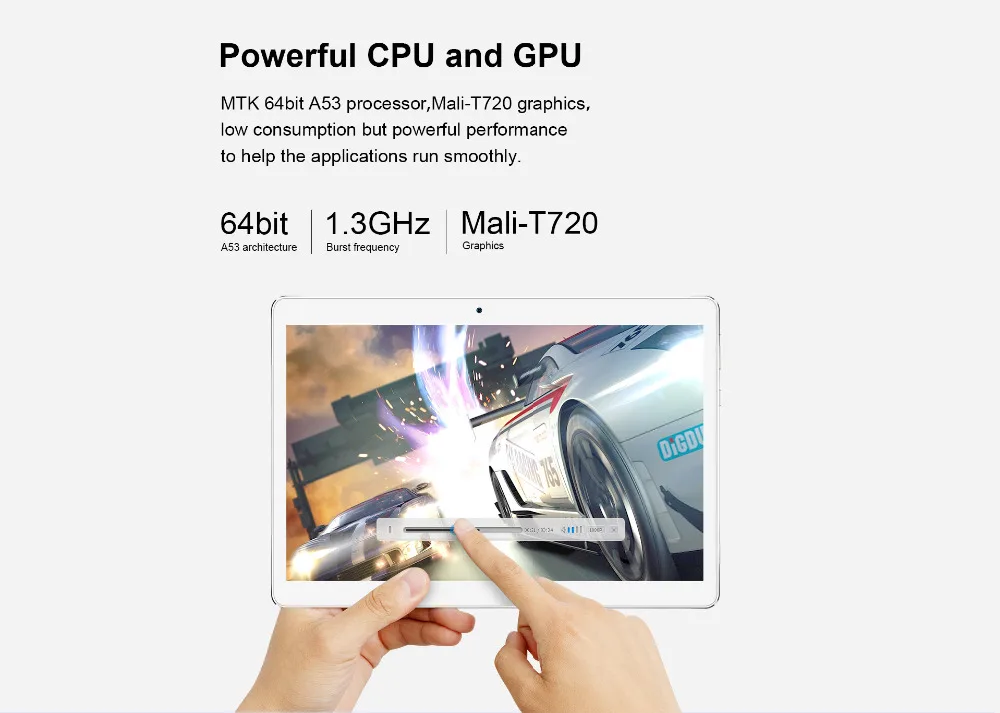 Teclast A10S планшетный ПК MTK8163 64bit Quad-Core 10,1 дюймов 1920*1200 ips Экран 2 Гб оперативной памяти, 32 Гб встроенной памяти, Android 7,0 Wi-Fi Bluetooth gps