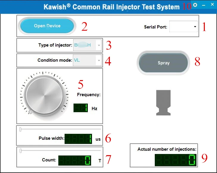Common rail тестер KW608 Многофункциональный дизельный USB инжектор тестер+ S60H Common Rail Форсунка Тестер