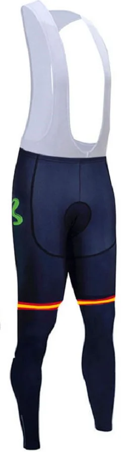 bib pants2 Movistar Team, комплект из Джерси с длинным рукавом для велоспорта, комбинезон, ropa ciclismo, одежда для велоспорта, MTB велосипед, Джерси, Униформа, мужская одежда - Цвет: bib pants2