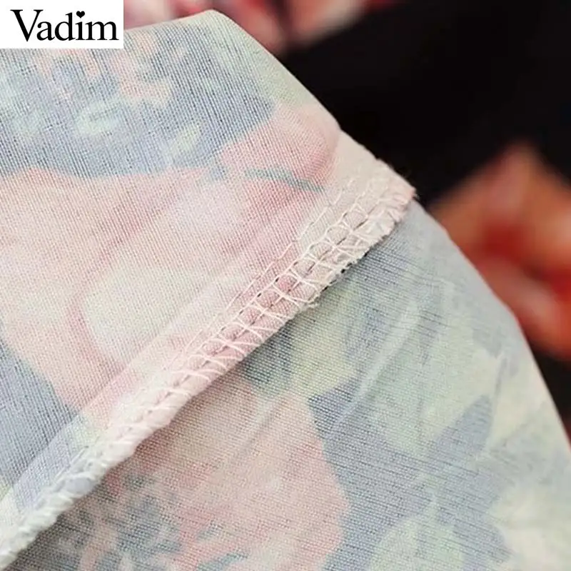 Vadim женское платье в стиле пэчворк с цветочным принтом и бабочкой длинным рукавом