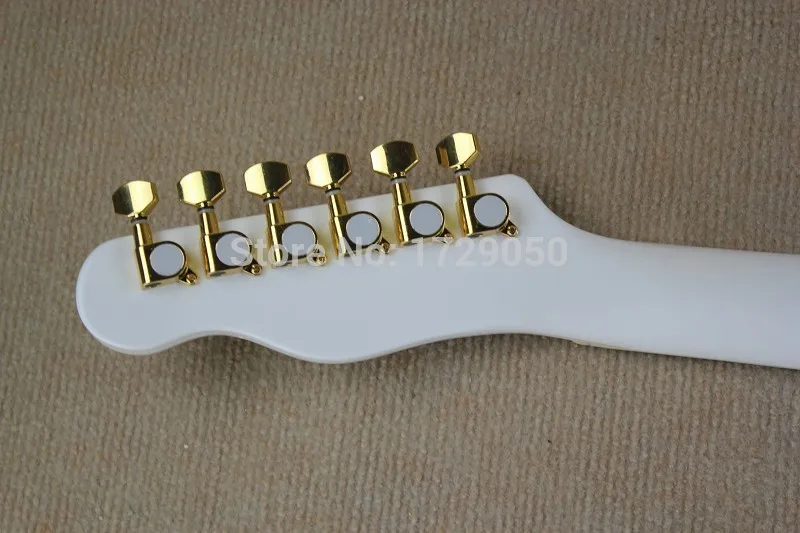 Новая белая полупустотелая гитара джаз 6 струн электрическая с Bigsby Vibrato Золотое