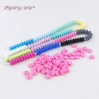 500pc lentils silicone baby teething beads chewable silicone star beads baby nursing chew necklace food grade silicone 126mm