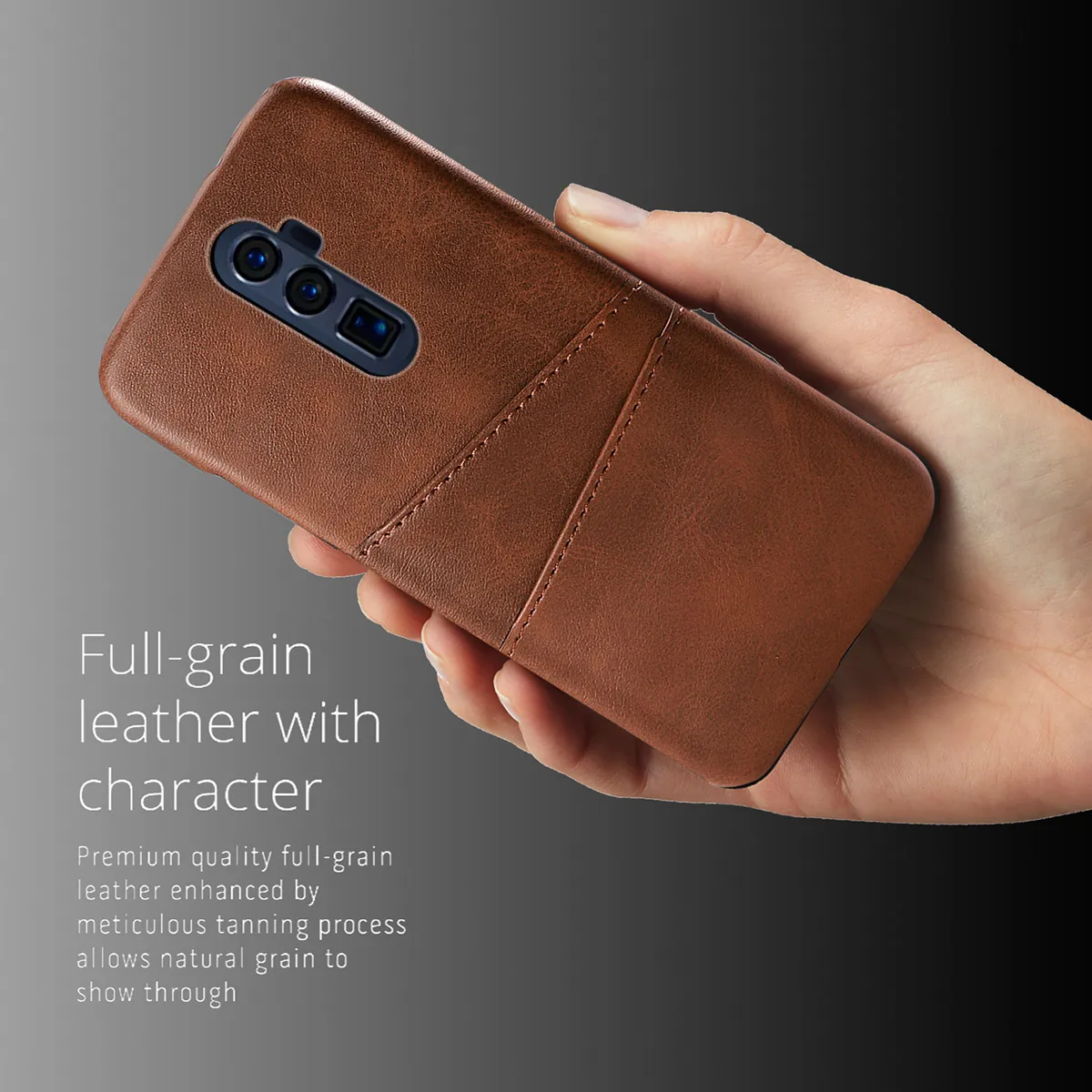 for Oppo Reno 5G Case Soft PU Leather PC Back with Credit Card Holder Shockproof Cover OPPO A9 Luxury |