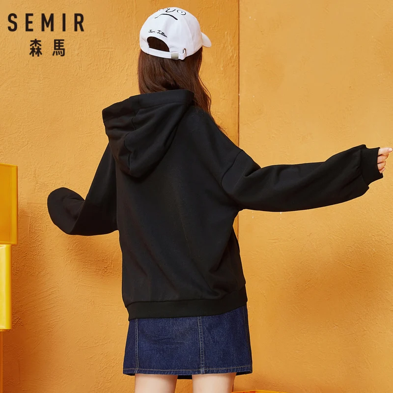 SEMIR/Женская толстовка с капюшоном и карманом кенгуру спортивный пуловер