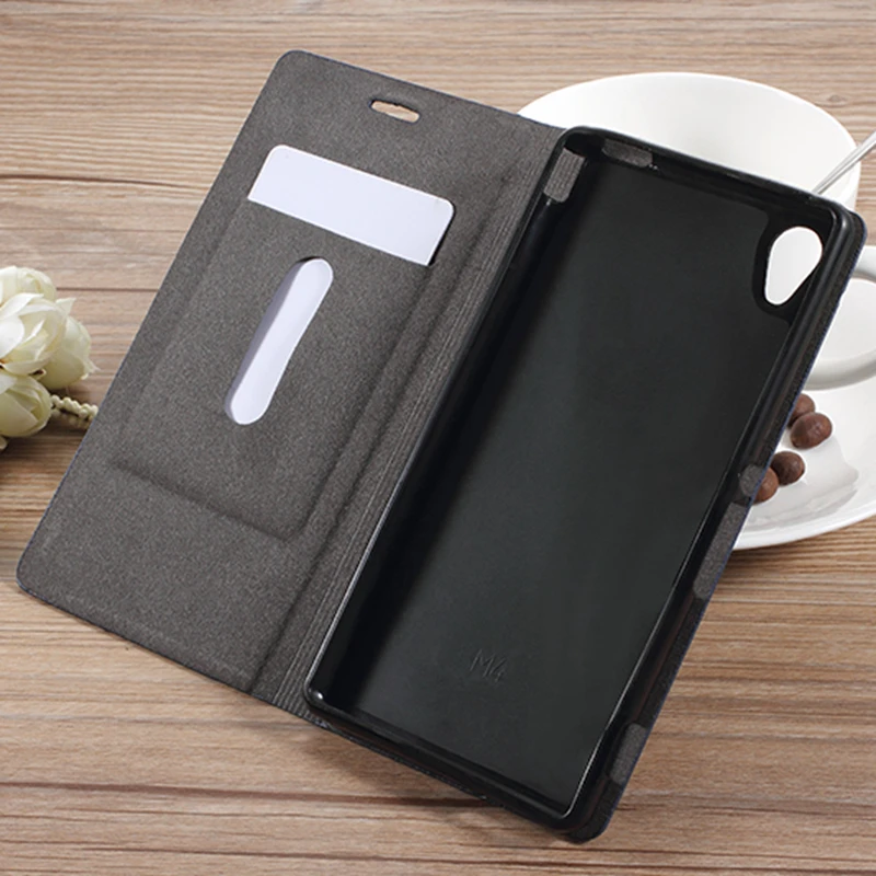 Dulcii чехол для Sony Xperia M4 aqua dual телефона флип слот ПУ кожа карты случаях ячейки