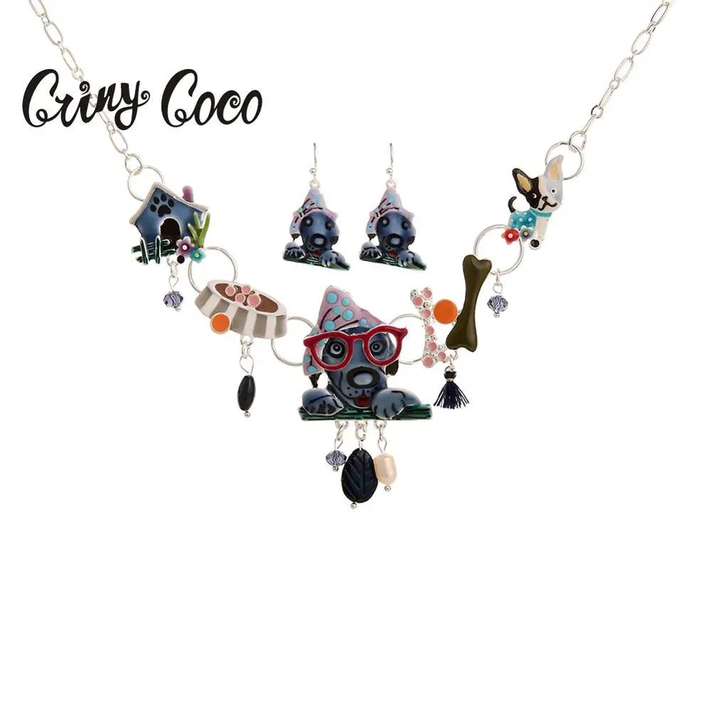 Cring Coco 2019 новый комплект ювелирных изделий из сплава Творческий Волк бабушка