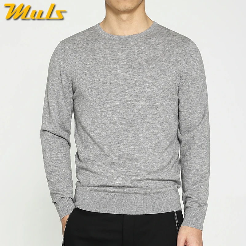 Мужской свитер из 100% мериносовой шерсти теплый трикотажный пуловер 7 цветов