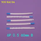 5-100 шт.лот Тип b 60 мм FFC FPC 6pin 0,5 Шаг плоский ленточный гибкий кабель 6 контактов 20624 AWM 80C VW-1 60V кнопка питания