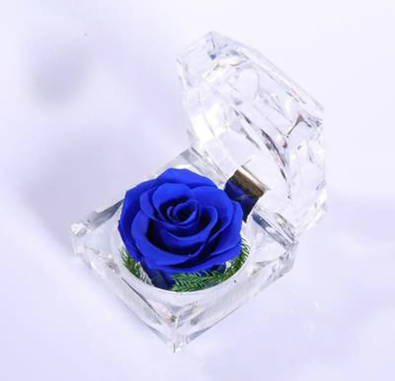 1 шт. акриловая кристальная коробка для хранения колец прозрачная упаковки